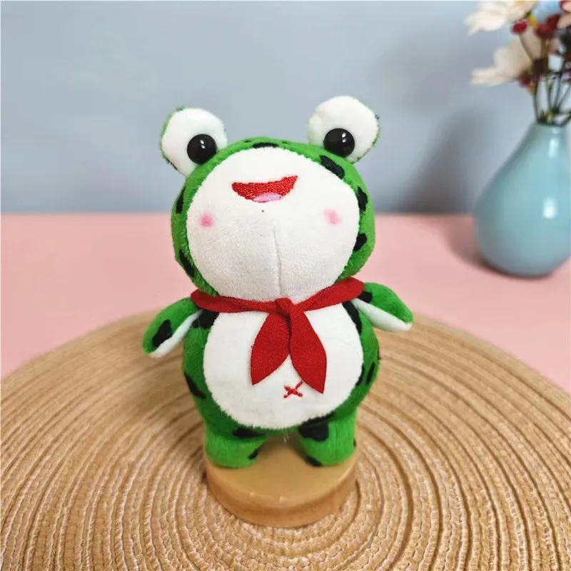 Tiktok cute cute little frog pendant doll cartoon bag hanging decoration key chain Rag Doll plush toy