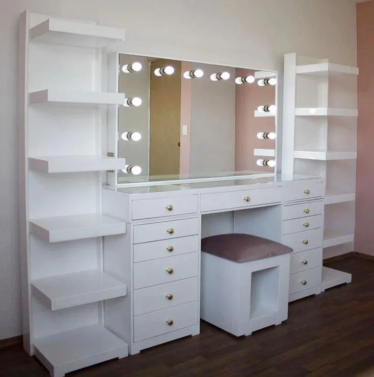 hello kitty Nordic paint makeup vanity table storage drawer