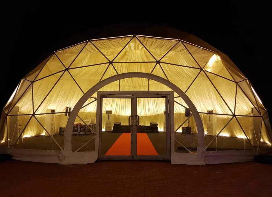 2023 MINGYUE geodesic dome glamping tent factory price trade show tent PVC luxury outdoor hotel camping dome tent