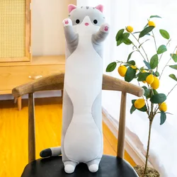 2021 New style Baby Kids Toys Soft Cat Big Hugging Plush Pillow Sleeping Companion Bolster Toys
