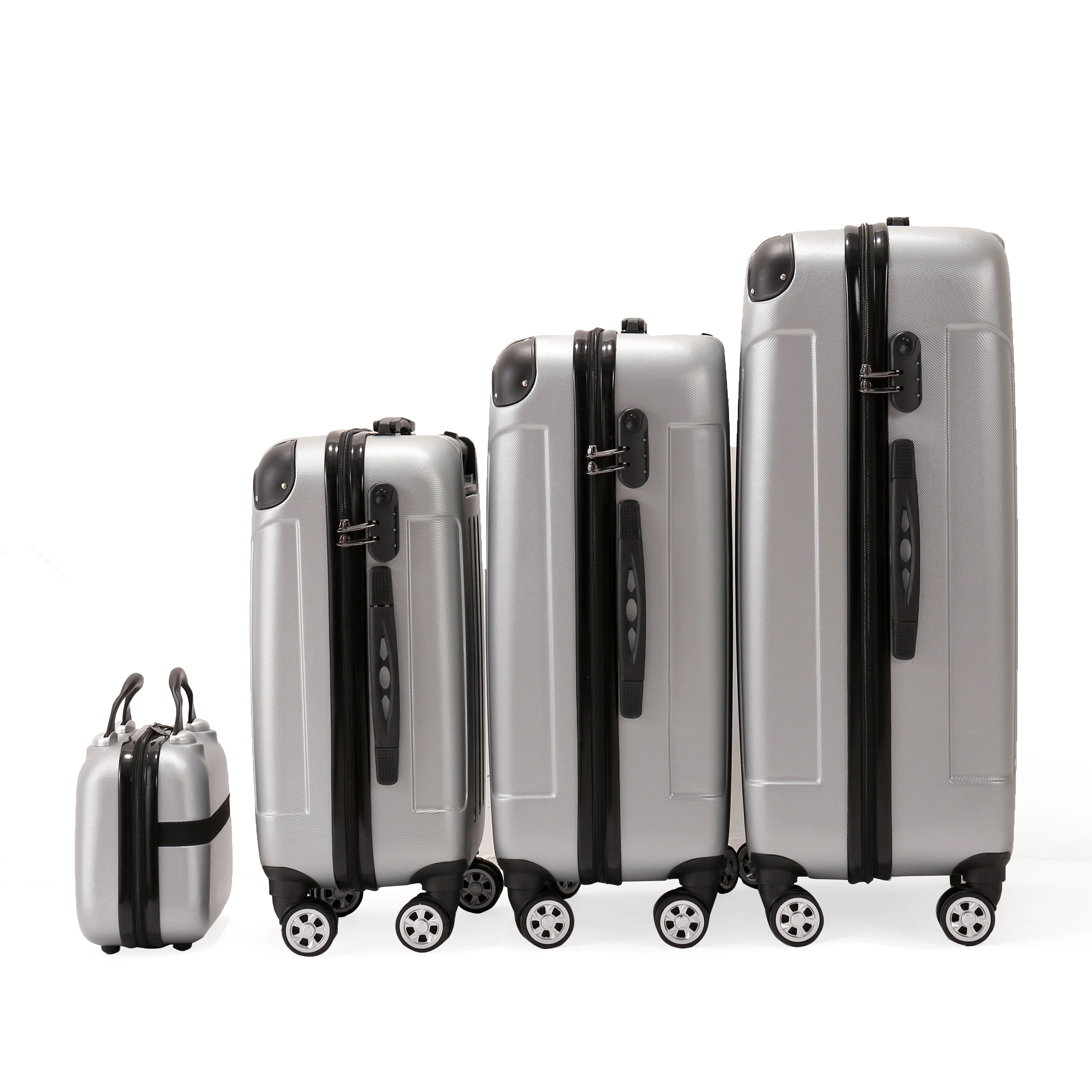 High Quality Travel Trolley Bag Hard Case 100% Polypropylene PP Suitcase metal frame luggage
