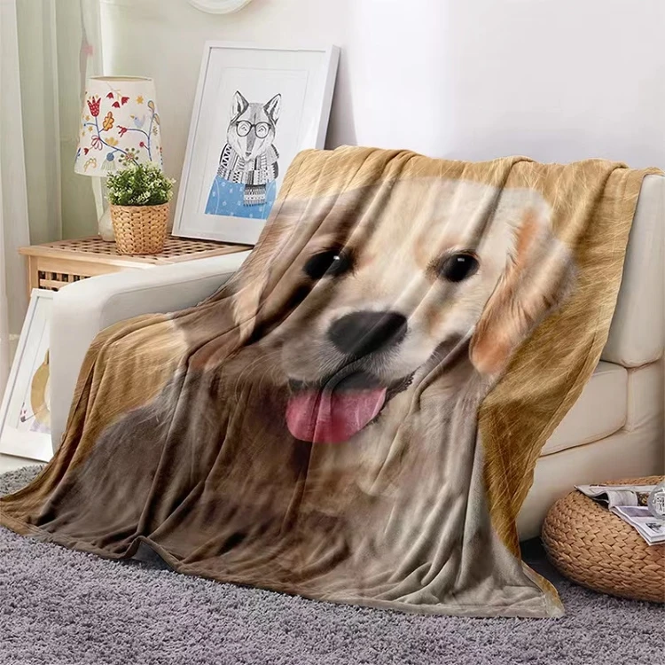 Hot sale pet blankets new design pet dog pattern printing fleece blanket lion printing big size throw  blanket