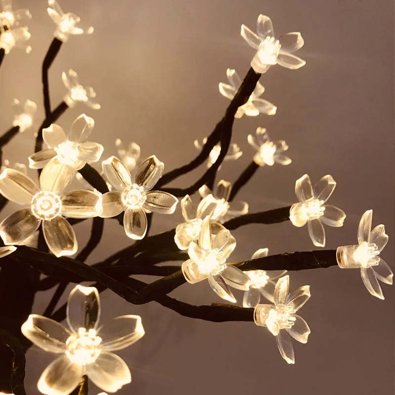 Newish 45cm 30 Bulbs Custom Artificial Indoor Outdoor Use Battery Christmas Home Decoration Led Cherry Flower Blossom Tree Light