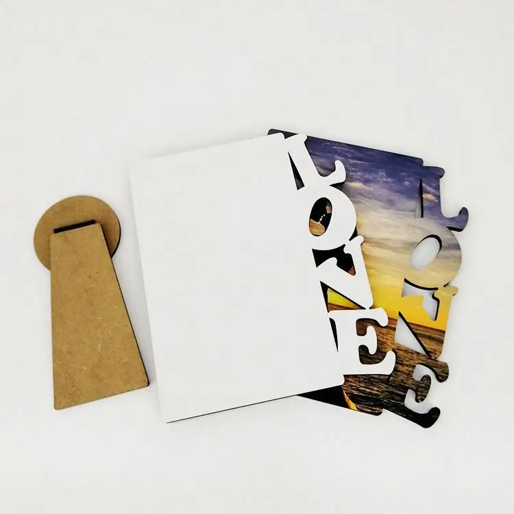 397 Custom Home Decor Engraving 3D letter LOVE Desktop DIY Photo sublimation Thermal Transfer Printing Blank Wood Decoration