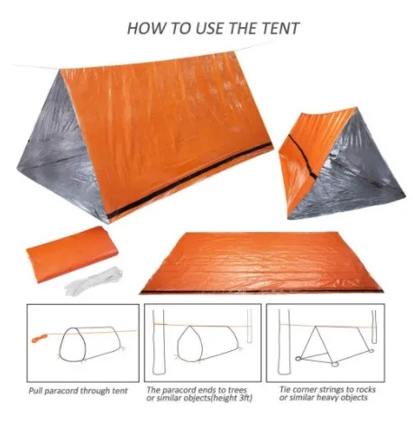 Outdoor Survival Sleeping Bag  Waterproof Emergency Shelter Tent
