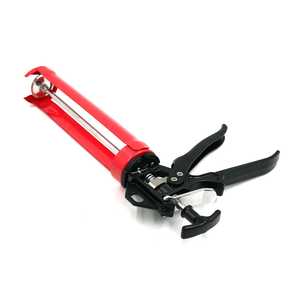 No Drip 26:1 High thrust ratio Gun Metal Red Strap Frame Cartridge Caulking Gun