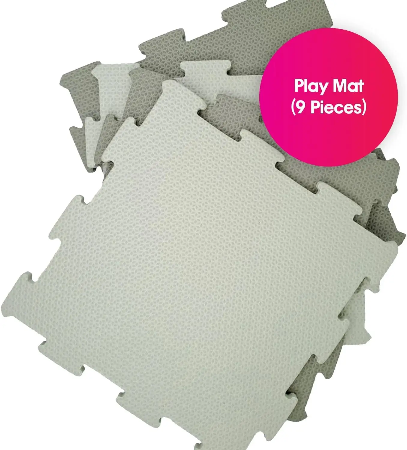 Edu-Tiles Foam Play Mat Boho  for Baby Foam Interlocking Floor Mats with Solid Colors Edges Mats for Kids Babies and Toddlers