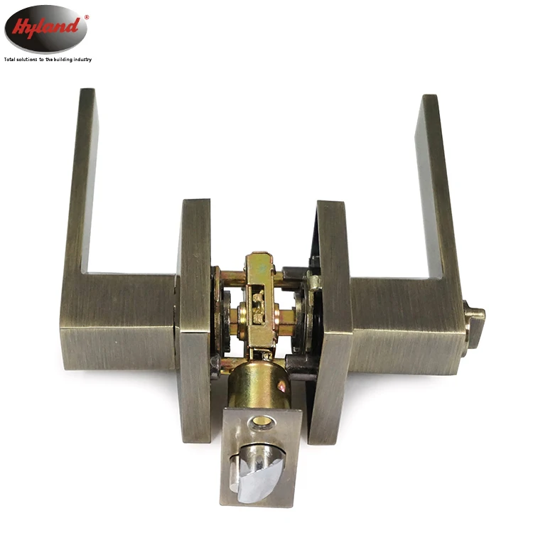Hot sale  heavy duty tubular entrance door lock, Hyland OEM LH852 AB ET, Door handle lock Antique brass finish