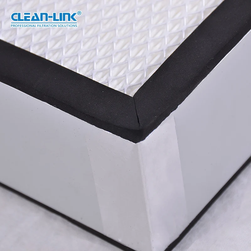 High efficiency mini pleat fiberglass filter paper clean room HEPA Panel filter