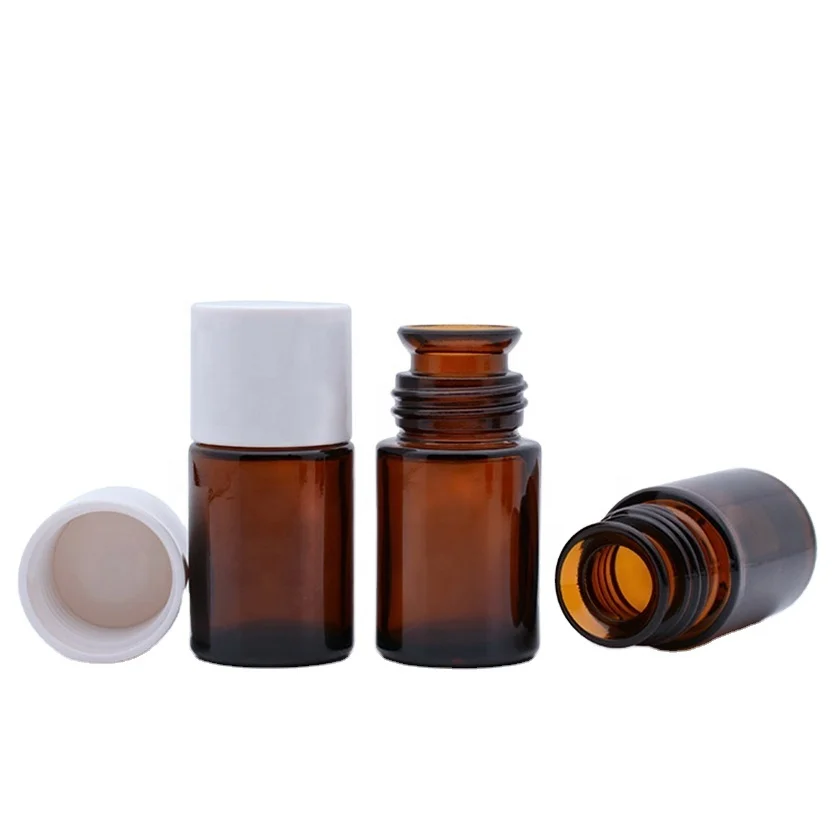 
Professional Quality 1OZ 30ML Brown Amber Bell Mouth Glass Bottle Of Flavor With White Cap Of Bakelite 