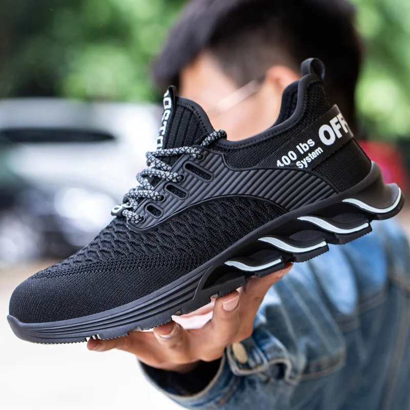 
TZLBX-140 Summer Breathable Hiking Sneaker Men Steel Toe Oil And Acid Resistant Shoes 