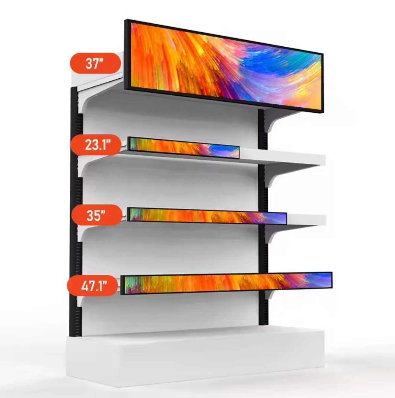 Магазин магазинов настраиваемый стрейч бар ЖК-экран дисплей полка край Digital Signage ультра широкий монитор