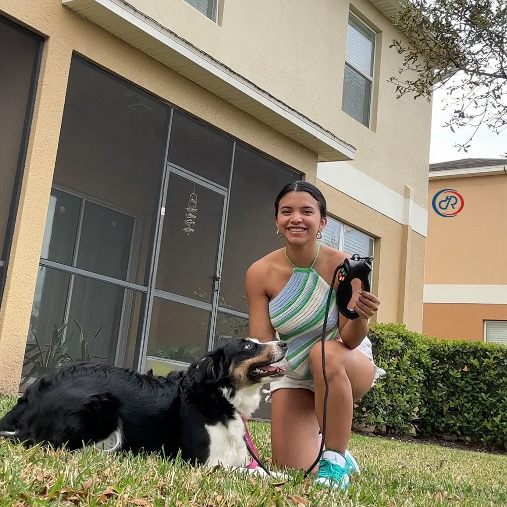 OKKPETS Hot Sale Electronic Dog Training Collar Leash - Adjustable Sound/Vibration/Static Stimuli Shock Collar