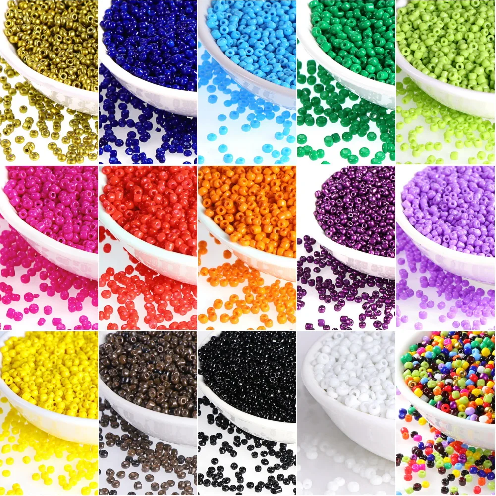 Factory Price Small Glass Beads In Bulk Bracelet Beads Seed Beads For Jewelry Making Loose Girls Accessories Jewelry