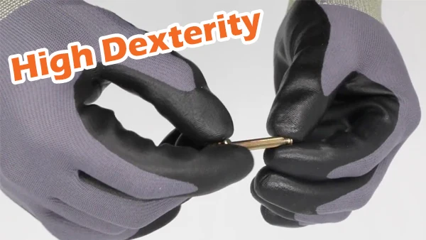 ENTE SAFETY Top quality Custom 15 Gauge Nylon Spandex Nitrile Foam Coated Assembly Safety Protective Work Gloves