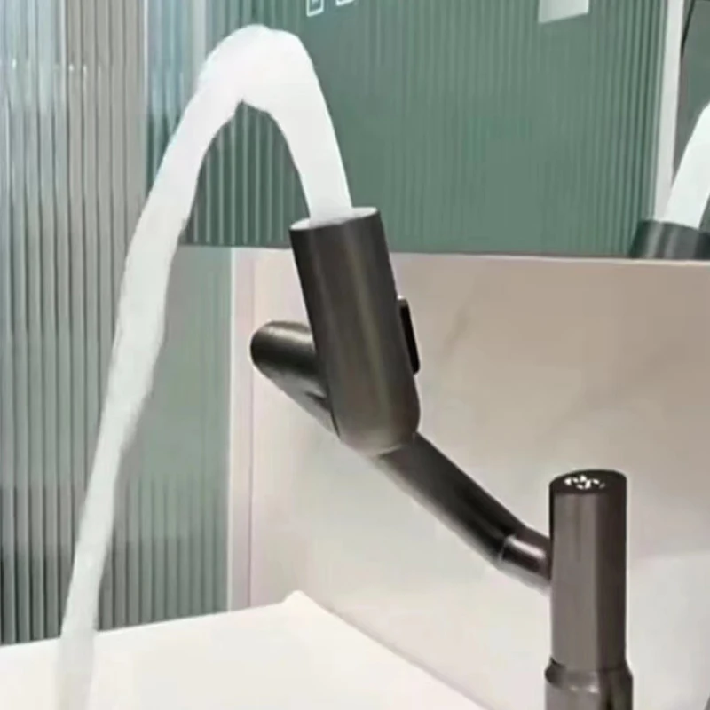 1080 rotating splash filter robotic arm faucet 360 degree swivel extendable 3 way digital display faucet for bathroom sink