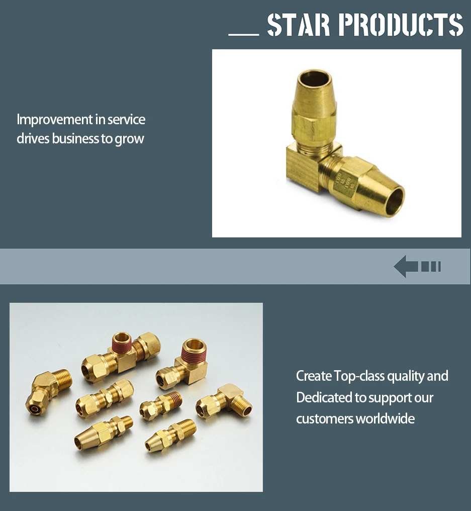 Made in China DOT Air Brake Hose Fittings Brass Pickling with NPT Thread for American Market