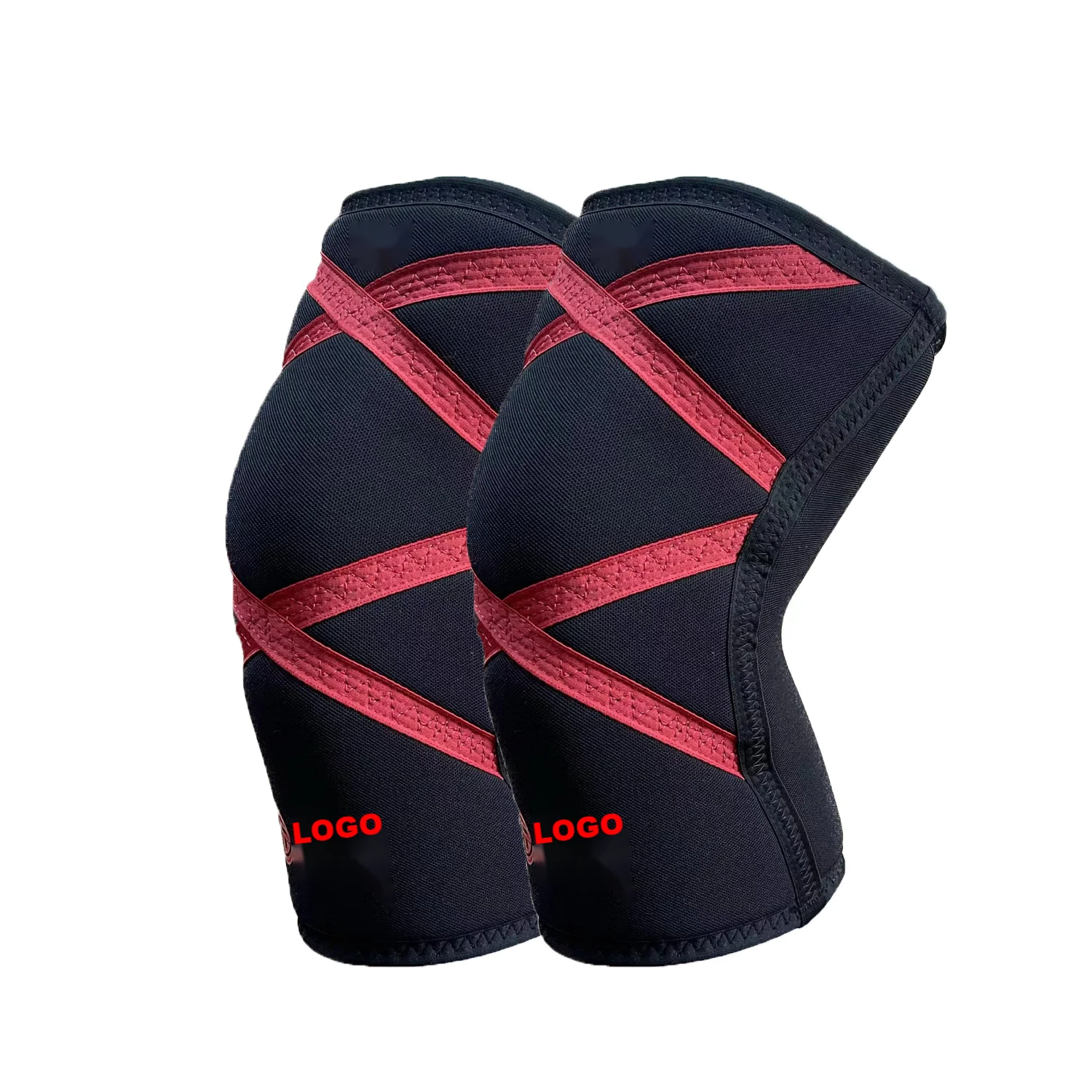 wholesale elbow and knee pads weightlifting squat knee support strong neoprene gym compression sleeve brace