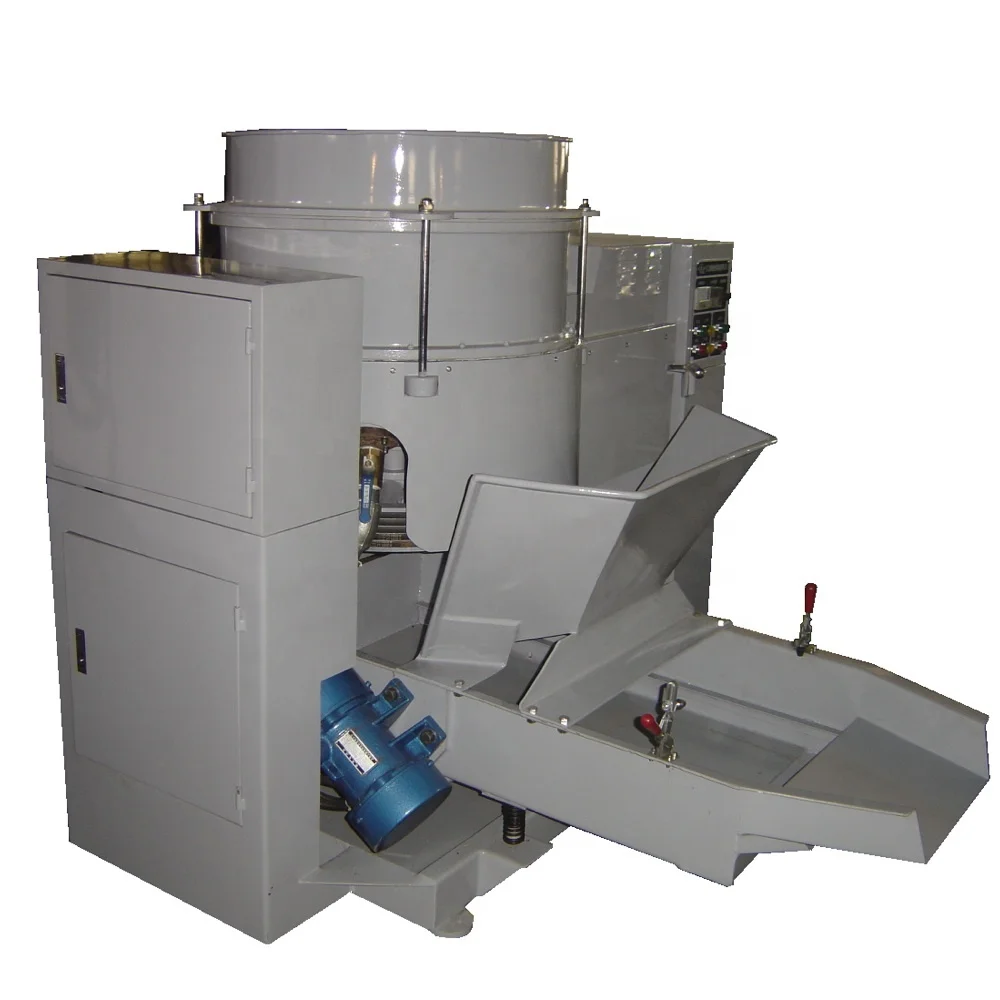 Semi-auto Centrifugal Disk Finishing Machine for mass finishing deburring polishing with automatic unloading