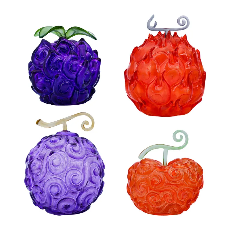 4pcs/set Devil Fruit Glow PVC One PieceS Action Figure Collection Model Toy for Gifts
