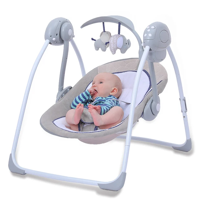
Baby Cradle Swing Crib With Baby Shaker Toy High Standard Durable Baby Electric Cradle Swing Chair 