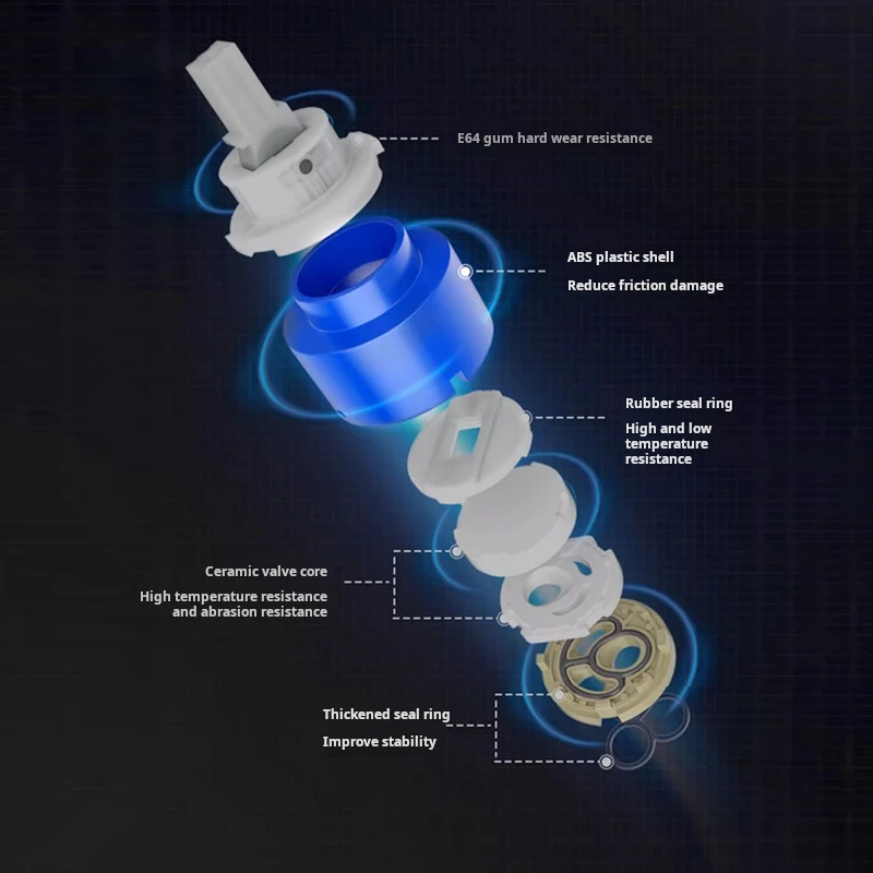 Hot Selling Modern Design Single-Handle Kitchen Sink Faucet Brushed Brass Body Double Outlet Ceramic Valve Core Single-Hole