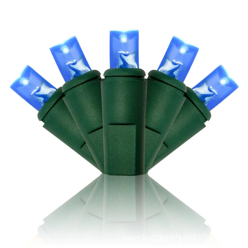 Replaceable 120V 100 Light Blue 5MM LED Colorful String Fairy Christmas Light