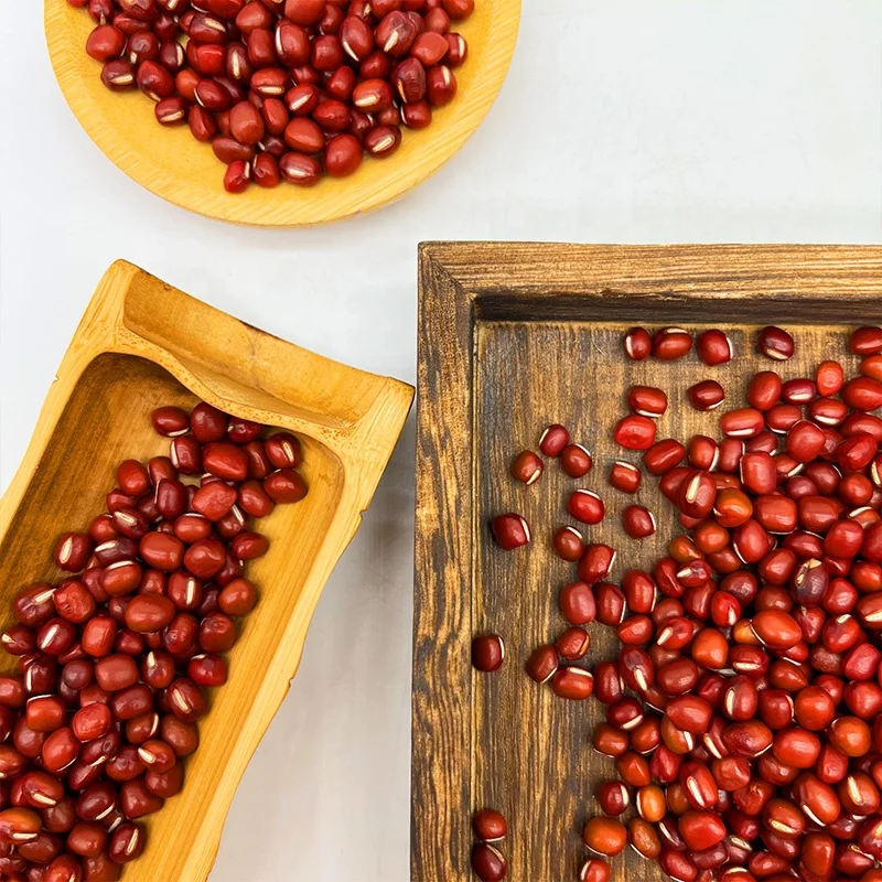 High Quality Dried Organic Round Type Small Red Adzuki Azuki Bean For Korean Bingsu