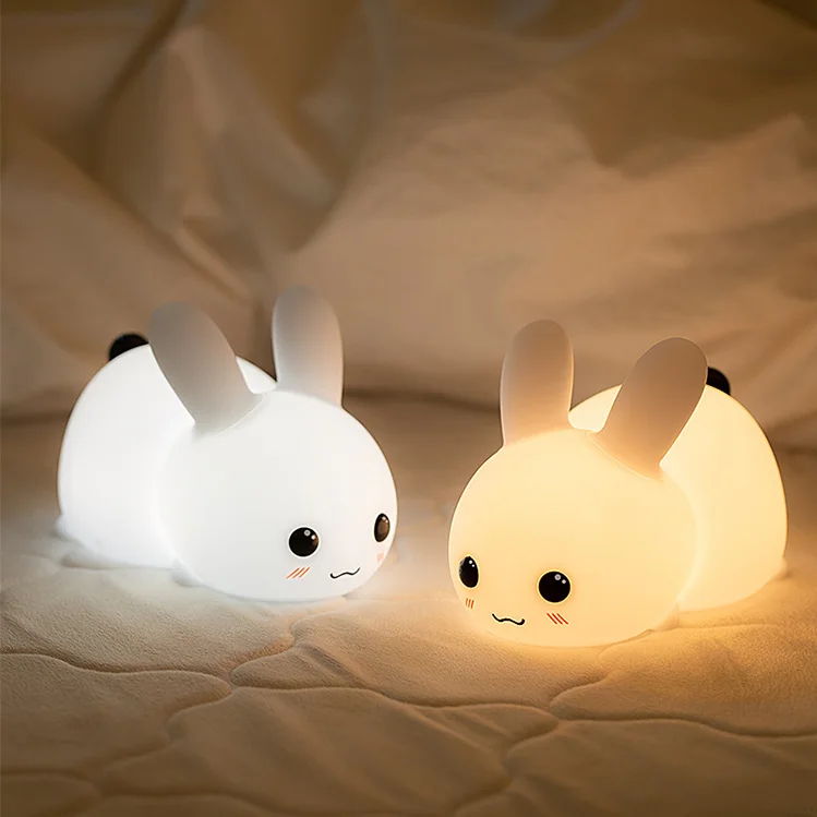 lampadas rechargeable led light rabbit lamp mainan anak touch table bedroom baby cute lamp night light