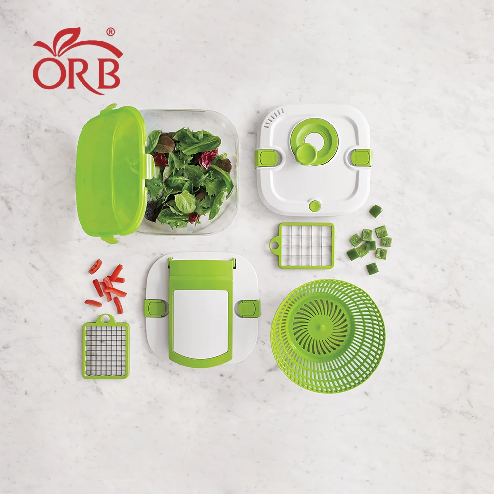 Kitchen manual multi-function dicer vegetable cutter spinner Salad Spinner Vegetable Chopper