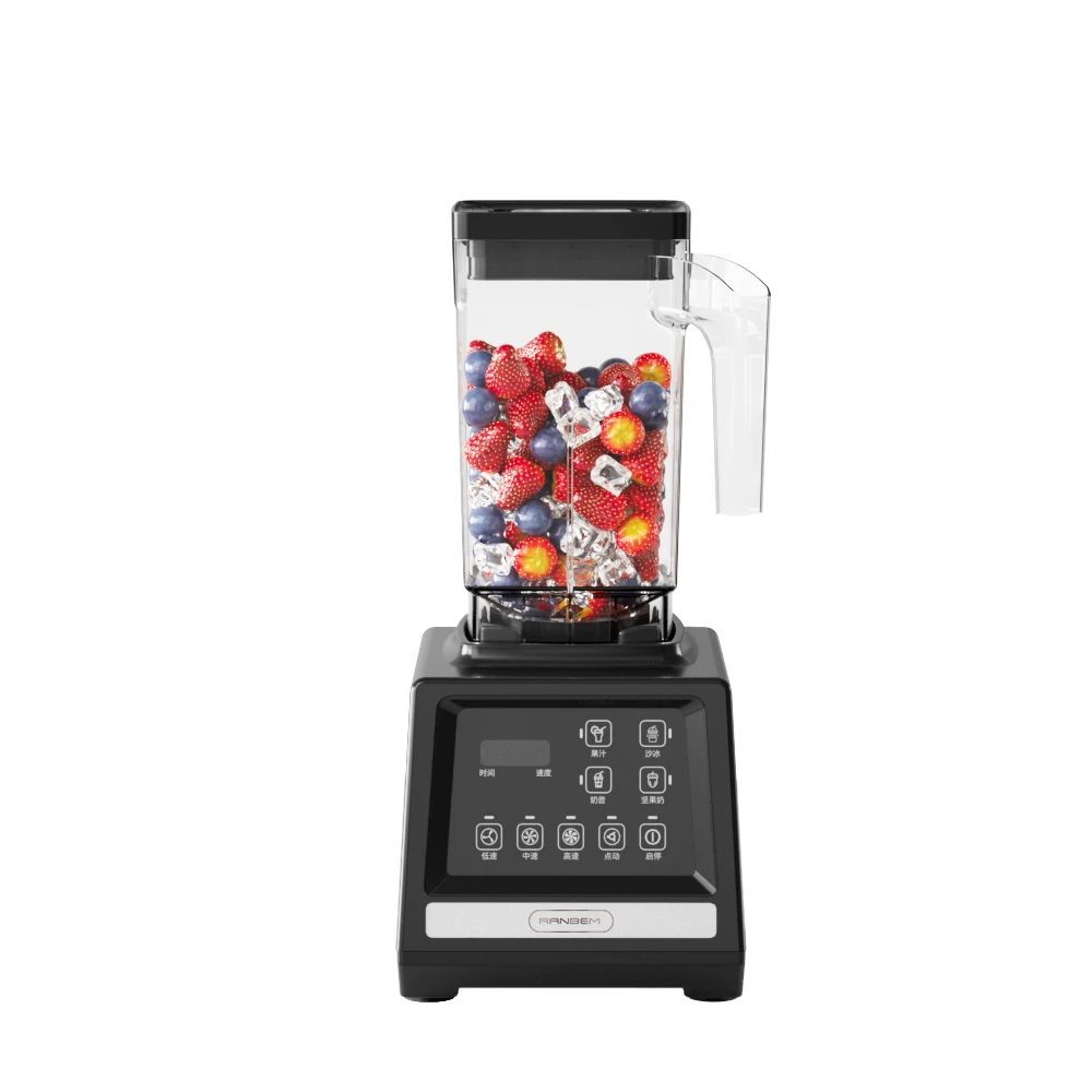 Ranbem Commercial & Household Smoothies Juices Ice Cream Electric High Speed Blender Machine
