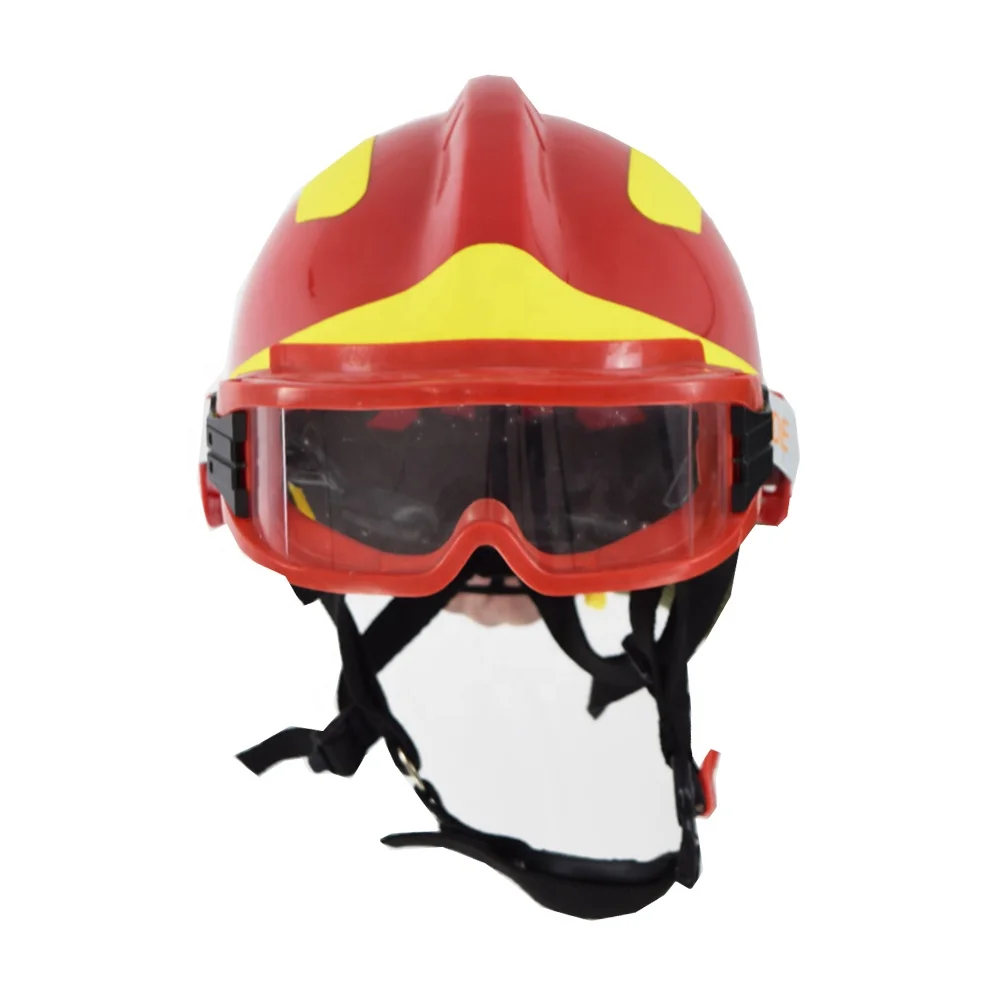 China direct sale Red With Yellow reflective F2  Fire rescue Helmet for fireman