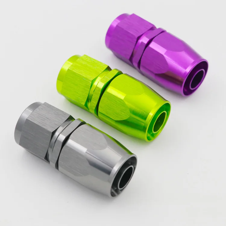 AoMei Factory Price Aluminum  Full Flow Hose End Straight AN6 AN8 AN10 AN16 AN20
