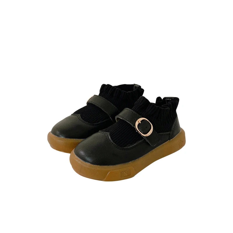 Wholesale Children Fashion Casual Shoes 2021 Winter Uniform Toddler Little Baby Genuine Leather School for