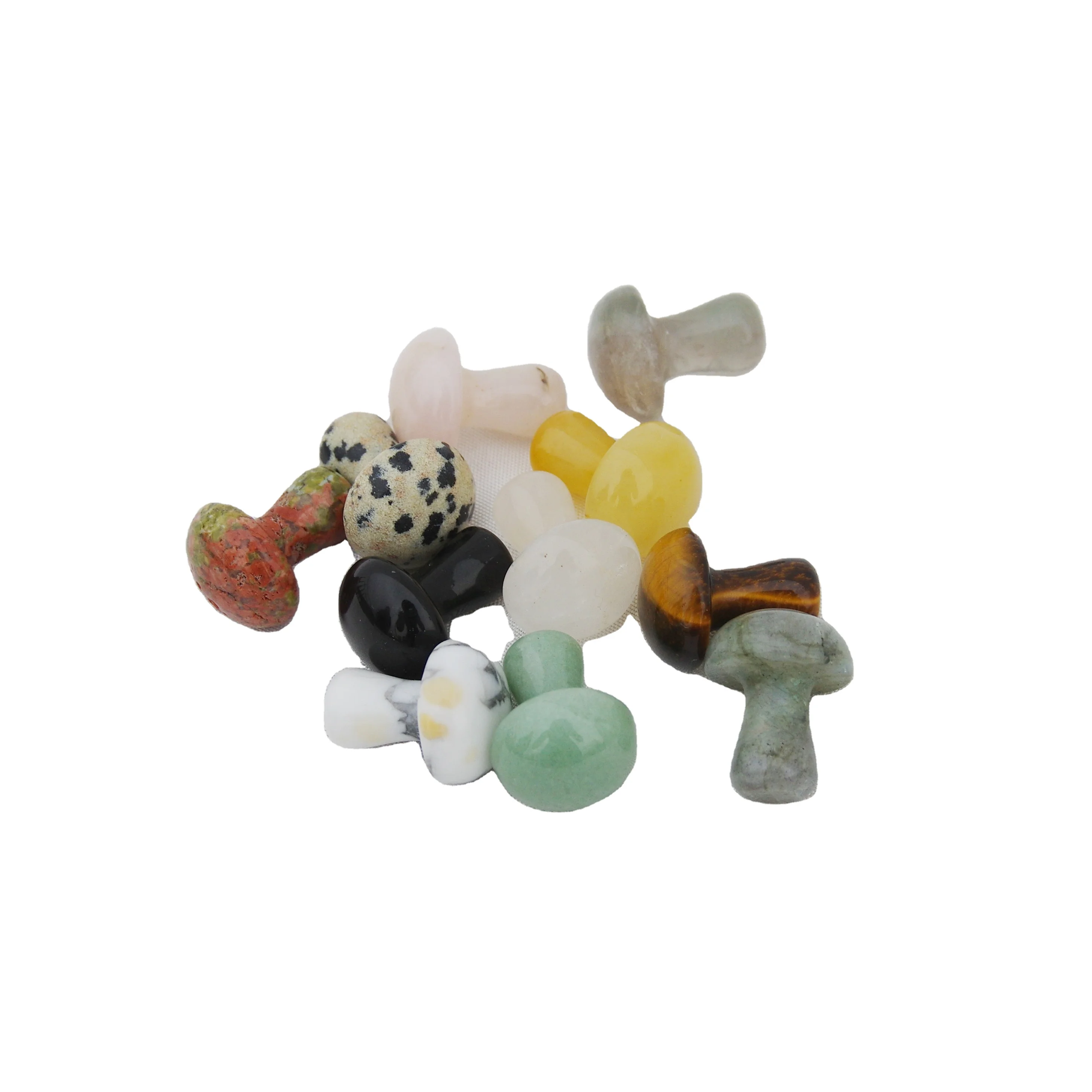 Manufacturers sell natural jade mushroom head powder crystal white crystal can massage health care scraping board