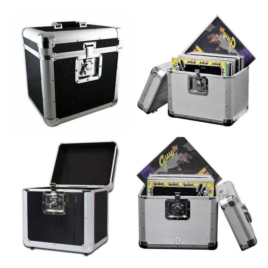 High Quality Vinyl Record LP Carrying and Storage Case Aluminum tool, Records case