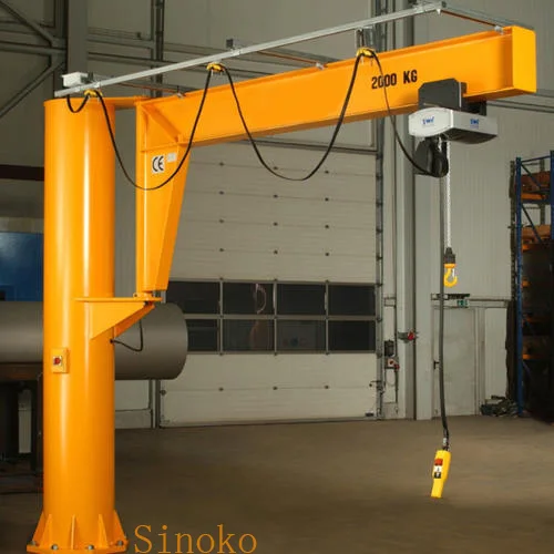 Industrial Use Motorized Column Portable Jib Crane 3 Ton For Sale