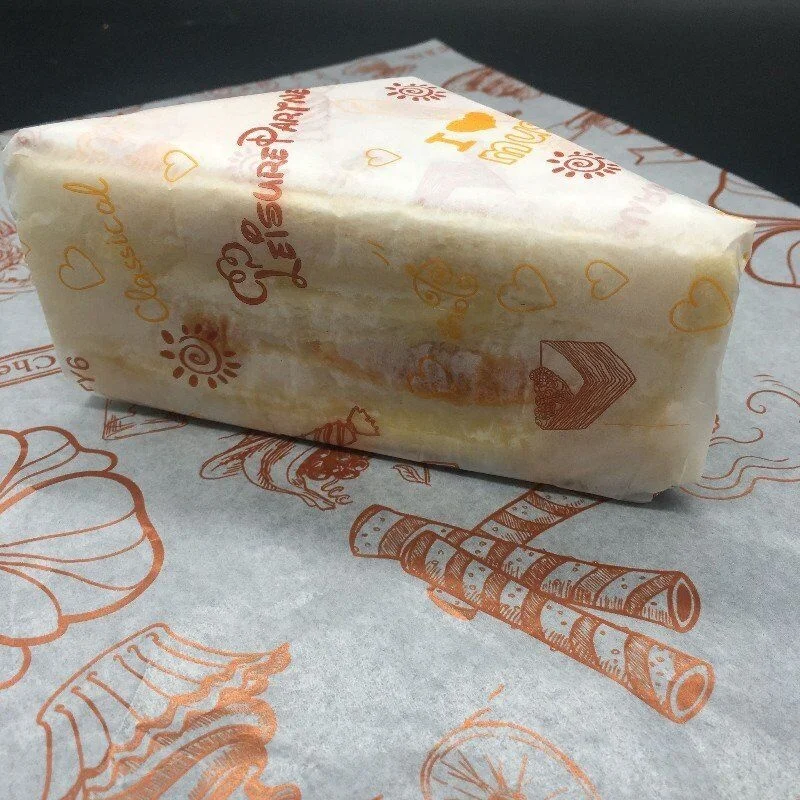 Customized Logo Deli Roll Colored Wax For Food Product Hamburger Packing Paper