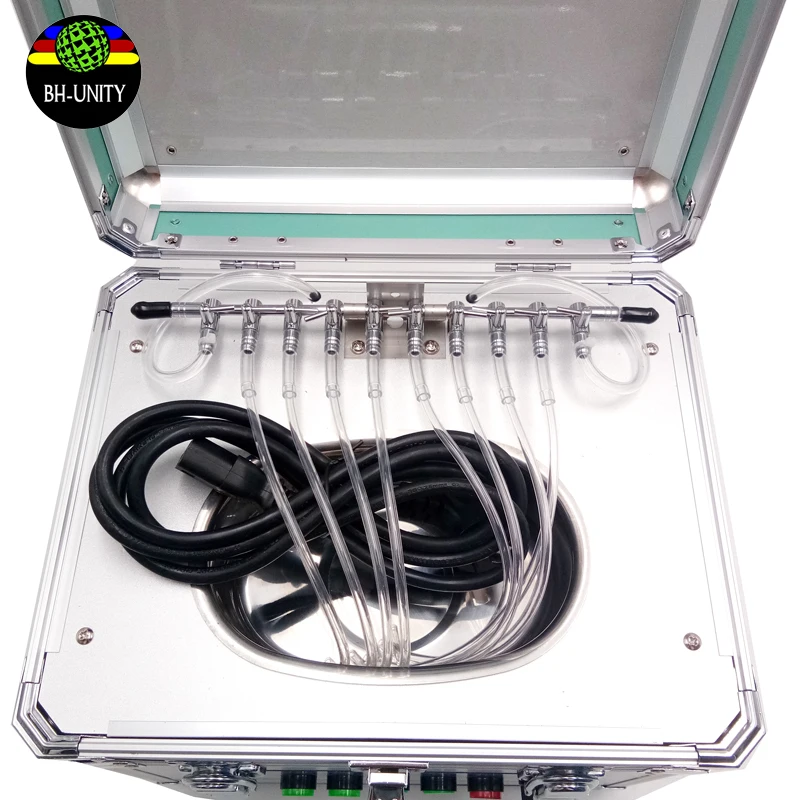 clean the Japanese Print Head Cleaning Machine 8 lines channels for Konica dx4 dx5 dx6 dx7 i3200 5113 printhead cleaner