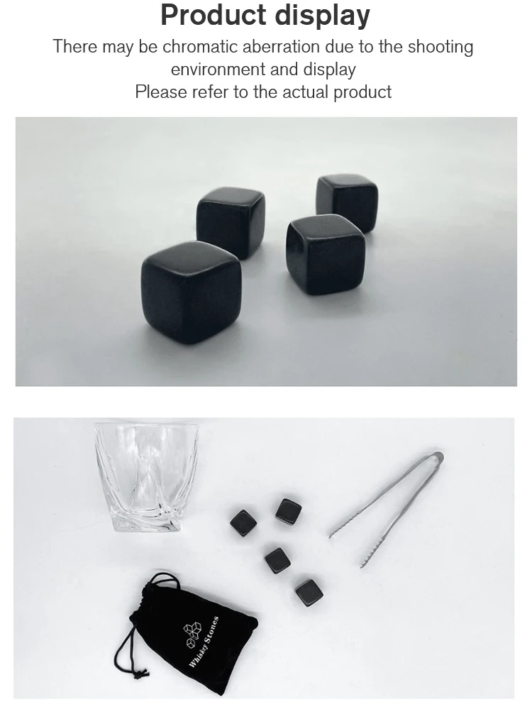 Basalt Ice Wine Stone Reusable Bar Accessories Chiller Stones Ice Cubes Stones For Whiskey