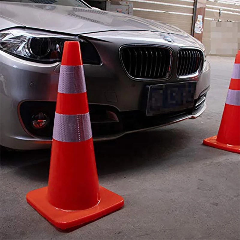 70 Cm Road Cone Flexible Pvc Safety  Traffic Cone Traffic Roadway Safety Plastic Traffic Cone