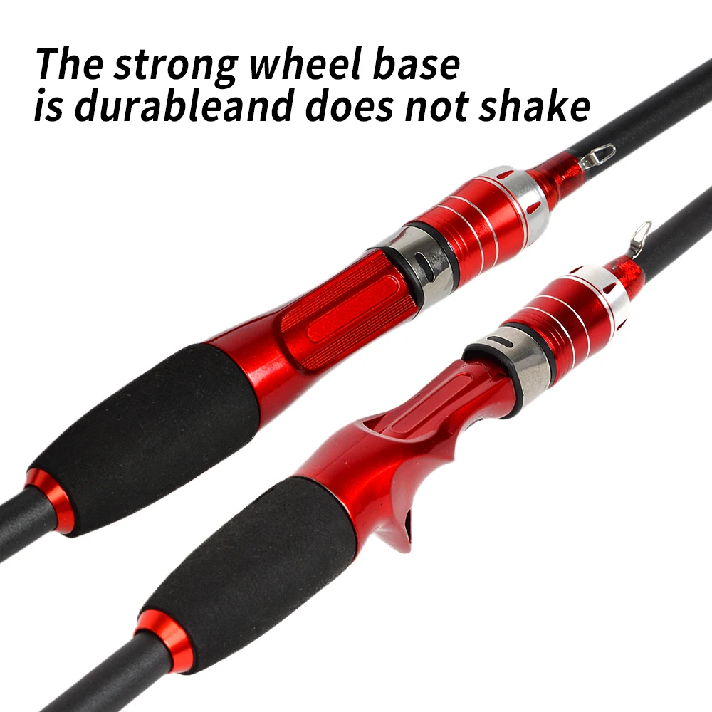 Tolure 2.1M pole Ultra Light Carbon Fiber sea bass Rod 2 Sections Fiberglass Solid Softtail ultralight spinning fishing rod