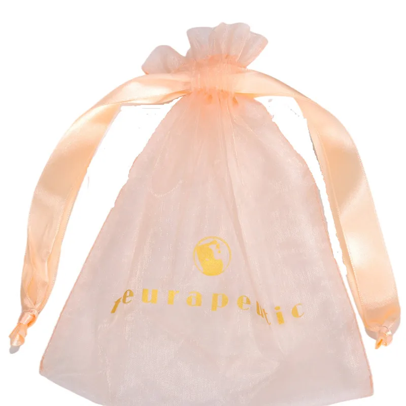 
Hot Sales wholesale Jewelry Transparent Custom Logo Large Gift Bags Drawstring Organza Pouch 
