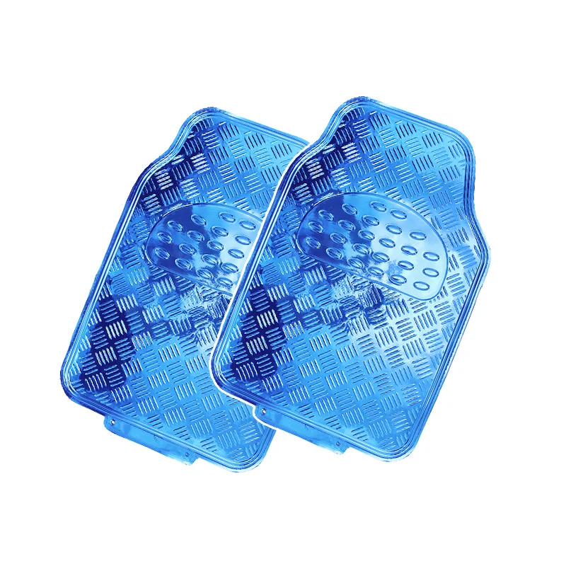 Auto durable car winter products aluminum car floor mats 4 piece set metal anti slip waterproof PVC car mats