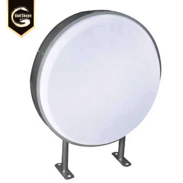 Round Shape Wall Mounted Led Illuminated Display Light Box Pub Restaurant Signboard Acrylic Profile Light Box Sign