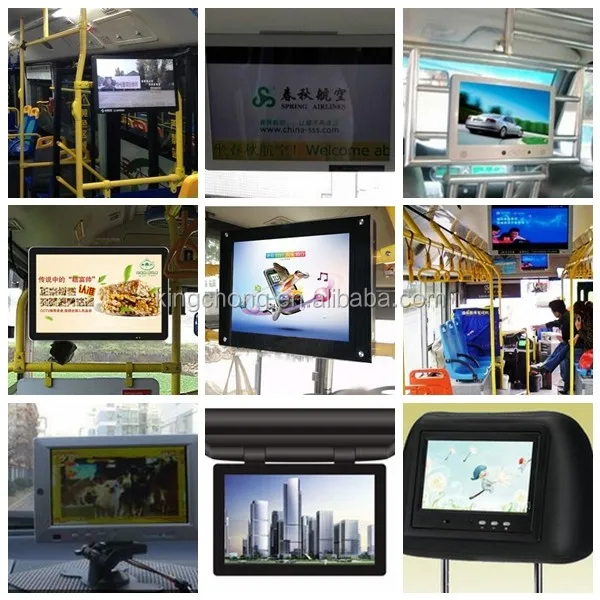 19 inch LCD DVD Bus Player LCD Advertising Display Screen Bus Hanging Monitor Small Size Screen for Bus