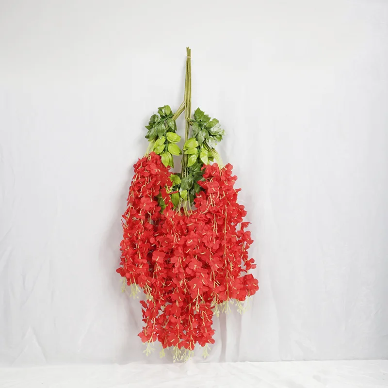 Wholesale  Wisteria Flowers Artificial Flowers White Wisteria Hanging Flowers Vine Garland For Wedding Decoration