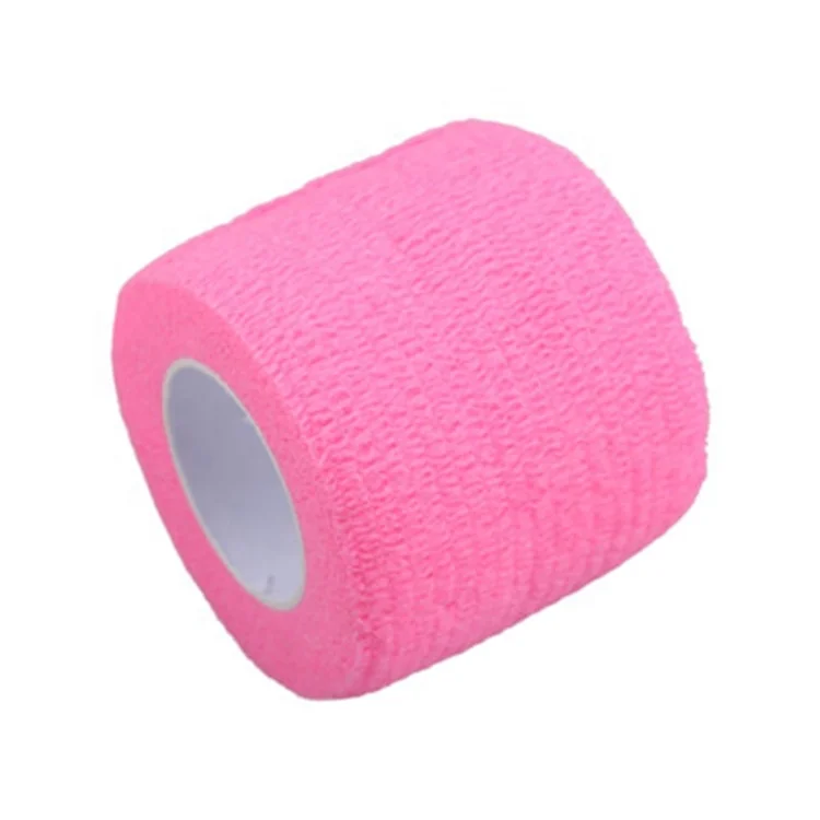 Factory high quality colorful medical sports self adhesive nonwoven cohesive elastic bandage