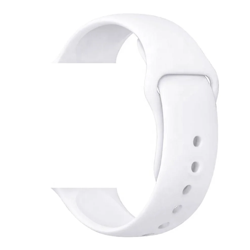  Ремешок силиконовый для Apple Watch band 38 мм 40 42 44 спортивный мягкий браслет смарт-часов iwatch Series 5/4/3/2 64