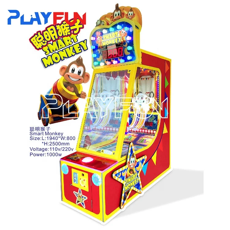 Playfun Custom Made Smart Monkey Lottery Machine Outdoor Carnival Games Coin Pusher Arcade Games